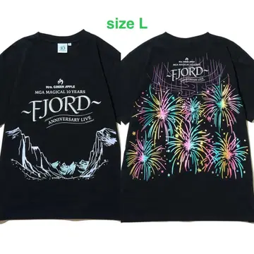 Mrs.GREEN APPLE fjord 로고 티셔츠 블랙 L