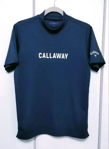 CALLAWAY 모크넥 반팔 셔츠 네이비 M 사이즈