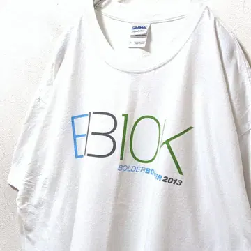 길단 B1310K 로고 티셔츠 화이트 화이트 XL 구제 의류