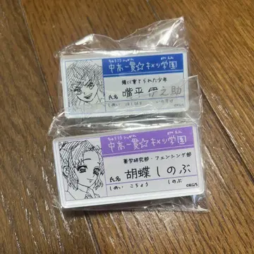 귀멸의 칼날 명찰 배지 컬렉션 하시비라 이노스케 코쵸우 시노부