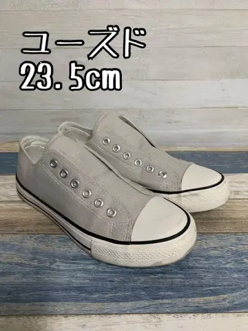 유즈드 여성용 23.5cm 끈이 없는 슬립온 스니커즈 x221