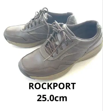 ROCKPORT 브라운 스니커즈 가죽 신발 25.0cm