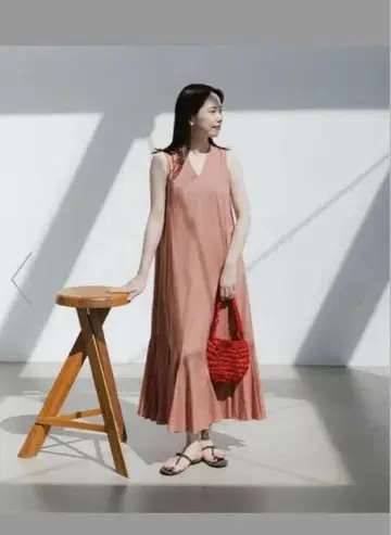 MARIHA / 여름의 달빛 솔리드 원피스