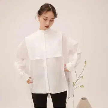 RANDEBOO 플리츠 케이프 셔츠