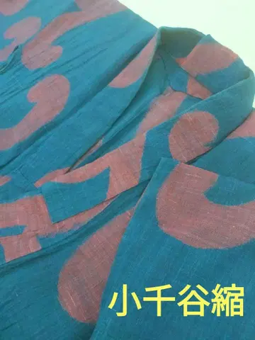 오지야 크레이프 원단 여름 기모노 린넨 크레이프 원단 네이비