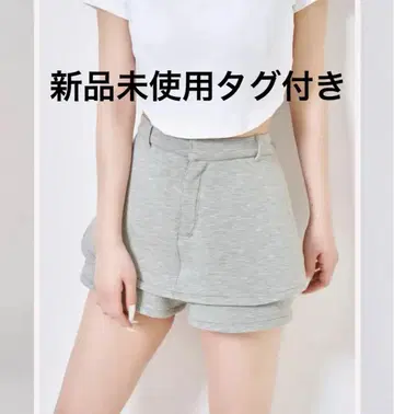 다리치 실루엣 컷 스커트 같은 숏 팬츠 S 그레이