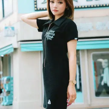 FR2 월 복숭아 파일 원피스