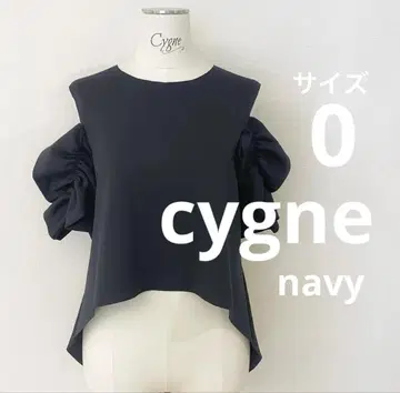 cygne 새상품급 프릴 탱크 Helene 네이비 0 사이즈