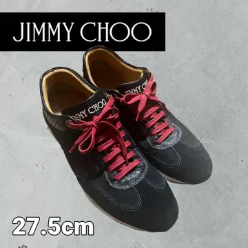 JIMMY CHOO 스니커즈 27.5cm 블랙/레드