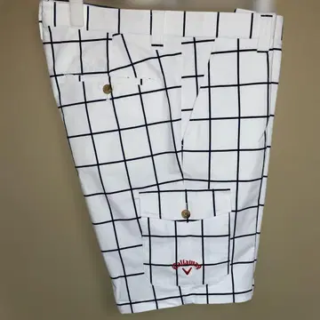 캘러웨이 체크 무늬 골프 팬츠