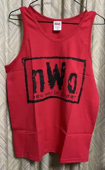 nWo 울프 팩 탱크탑 레드 미사용 새상품
