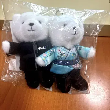 ANA 오리지널 YUZU 브라이드 베어 키링(하늘과 땅)