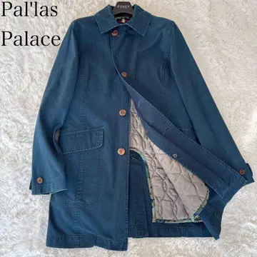 Pal'las Palace 퀼팅 라이너가 있는 네이비 나염 스텐카라 코트