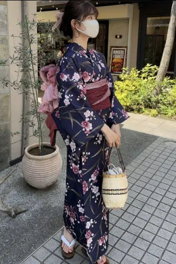 유카타 GRL 꽃무늬 유카타