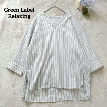 Green Label Relaxing 돌먼 스키퍼 스트라이프 셔츠