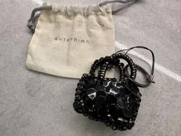 ANTEPRIMA 블랙 와이어 백 참 플라워 포함