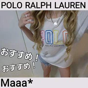 폴로 랄프 로렌 컬러풀 자수 로고 귀여운 티셔츠