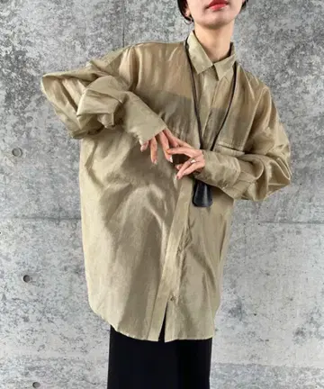 택 포함 새상품 시어 오버 셔츠