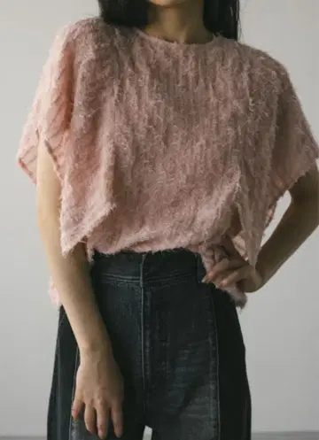 STYLEMIXER 프린지 자카드 탑