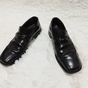 리걸 블랙 가죽 로퍼 메탈 버클 포함 25.5cm