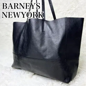 새상품급 BURNEYS NEWYORK 토트백 A4 가능 가죽 블랙