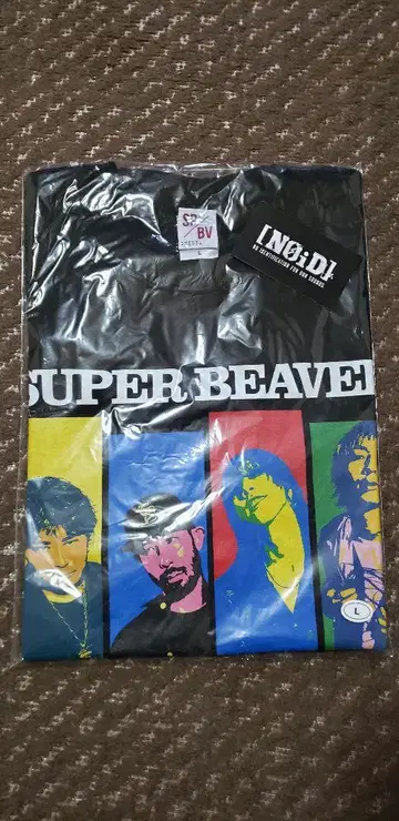 SUPER BEAVER 블랙 팝 아트 티셔츠