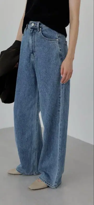 na.e 와이드 루즈 청바지 M 롱 기장