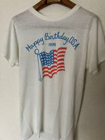 Happy Birthday USA 1976 티셔츠 구제 의류 빈티지