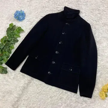 새상품급 랄프 로렌 피코트 블랙 스탠드 카라 울 일본제 7 S