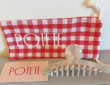 POTETE 화이트 헤어 클립 big big skinny