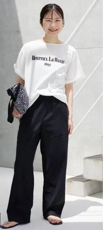 SLOBE IENA 린넨 레이온 이지 팬츠