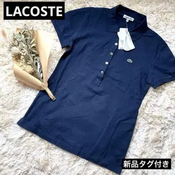 새상품 LACOSTE 라코스테 피케 셔츠 네이비 원포인트 로고 L 사이즈