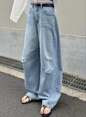 리디 배럴 레그 데님 팬츠