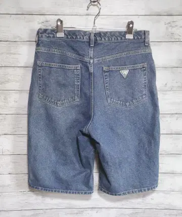 90s GUESS 게스 데님 하프 팬츠 배기 w34