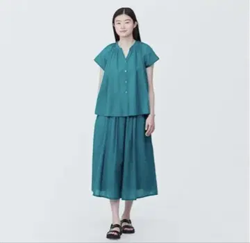 무인양품 강선 보일 프렌치 슬리브 셋업