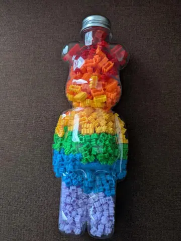 컬러풀 베어브릭풍 블록 케이스 블록 아메리칸