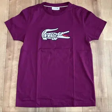 LACOSTE 라코스테 빅 악어 퍼플 자수 로고 티셔츠 2