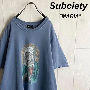 구제 의류 subciety 서브사티 마리아 빅 디자인 반팔 티셔츠