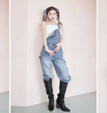 다리치 루즈 데님 살로펫 S 시착만 한 상품 새상품