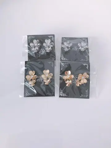 노블 플라워 귀걸이 귀걸이 그루 데코 받침대 4종 세트