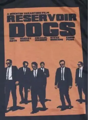 레저보아 독스 Reservoir Dogs 영화 티셔츠 타란티노