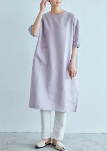 나카가와 마사시치 상점 린넨 티셔츠 원피스