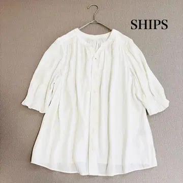 SHIPS 화이트 셔츠 블라우스