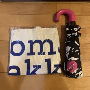 마리메꼬 100cm 꽃무늬 접이식 우산 손잡이 핑크