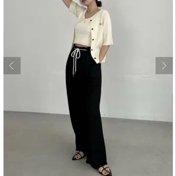 카프리슐레 마쥬 AGAWD 로프 벨트 린넨 팬츠