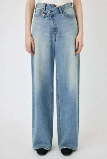 MOUSSY 크로스 허리 와이드 스트레이트
