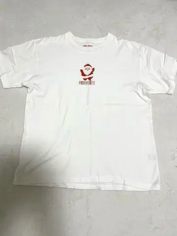 핑크 하우스 산타 자수 티셔츠