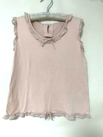 원더풀 월드 카네코 이사오 핑크 슬리브리스 프릴 탑