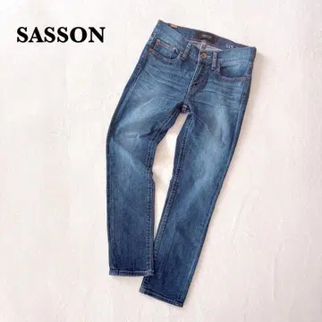Sassoon 스트레이트 데님 M 팬츠 청바지 자수 청바지 캐주얼
