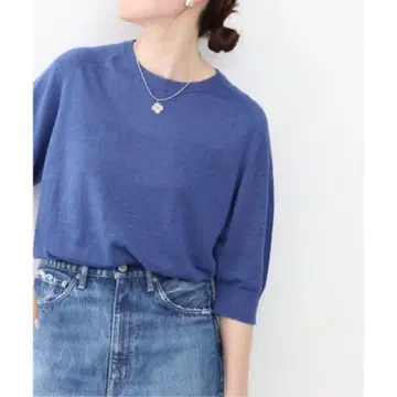 이에나 iena 린넨 100% 5부 소매 풀오버